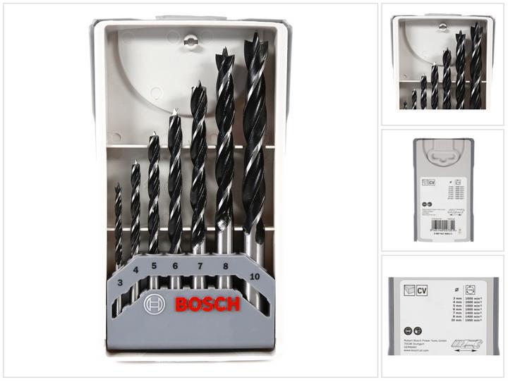 Immagine prodotto Bosch Professional Zubehör Set di trapani per legno PRO. 7 pezzi. (8 mm, 10 mm, 4 mm, 3 mm, 5 mm, 6 mm, 7 mm)