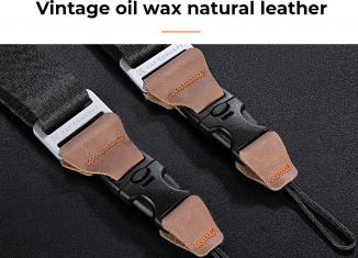 Actual product image K&F Concept 32mm WidthNeck Strap Urban Wander 01 (Black) (Shoulder strap)