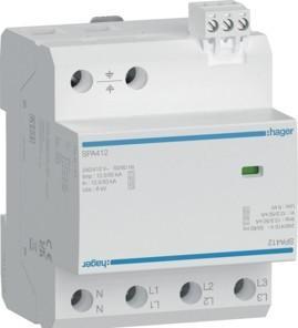 Produktbild Hager UEberspan.T1+T2+T3 4P 12.5kA SPA412FM TNS/TT