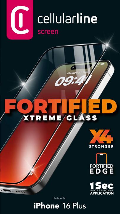 Actual product image Cellularline Xtreme Glass (1 Piece, Apple iPhone 16 Plus)