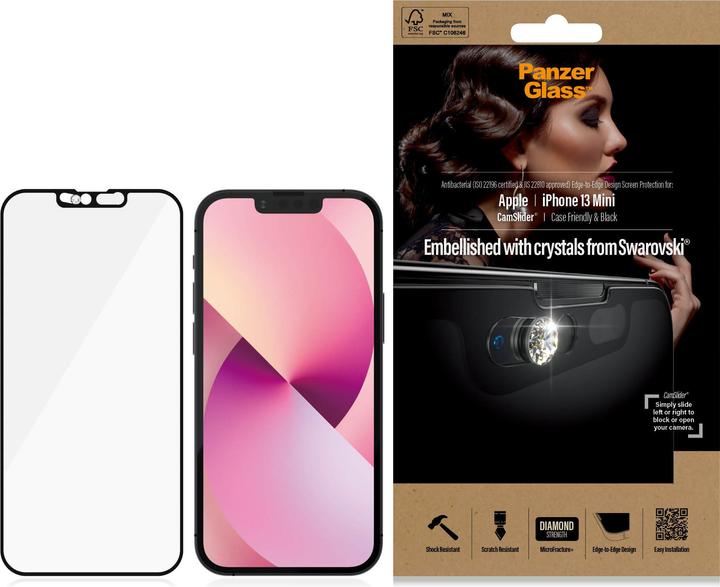Image du produit PanzerGlass Protection d'écran CF Cam Slider AB (1 pièce(s), Apple iPhone 13 mini)