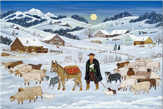 Actual product image UNICEF Christmas Card Box Winter Sheeps
