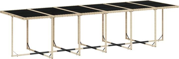 Actual product image VidaXL Garden furniture dining set garden set seating group 17 pcs. beige poly rattan (330 cm)