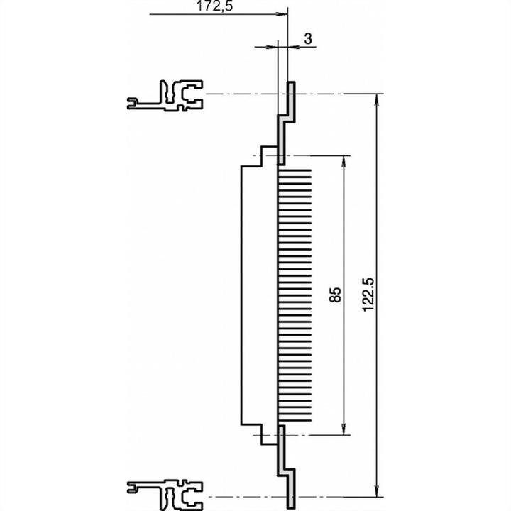 Image du produit Schroff Rail Z pour connecteur DIN 41617, 31 broches (DIN 41617) - Z-SC
