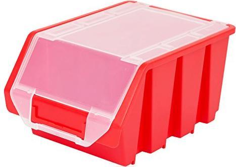 Produktbild Patrol Stapelbox Stapelkiste Sortierbox Ergobox mit Deckel Gr. 3 rot Lager