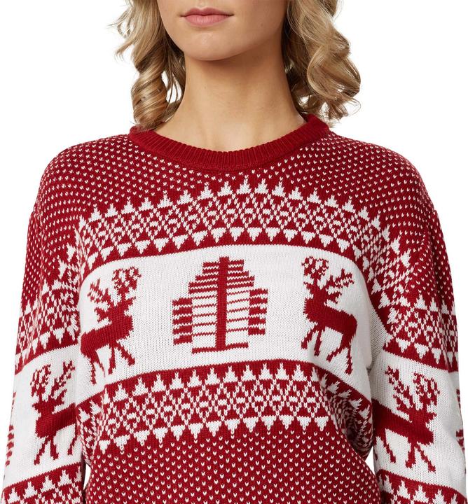 Produktbild tectake Weihnachtspullover Winterwunderland rot-weiss für Frauen (XXL)