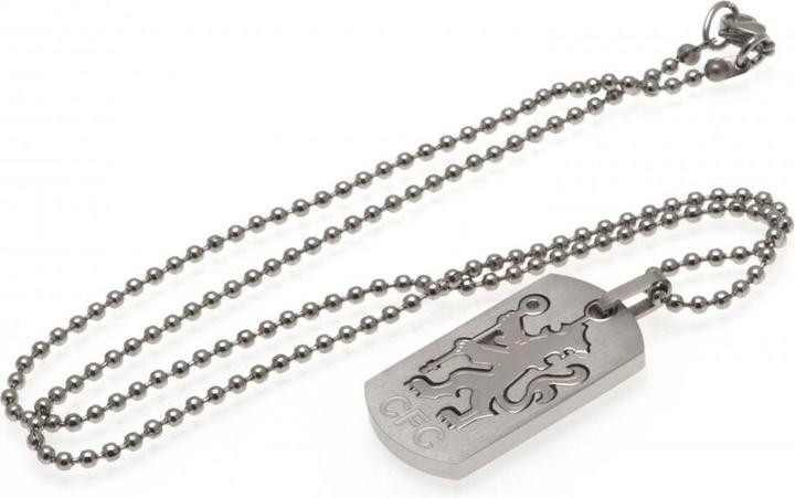 Image du produit Chelsea FC - Plaque militaire et chaîne - Adulte (100% argent sterling)