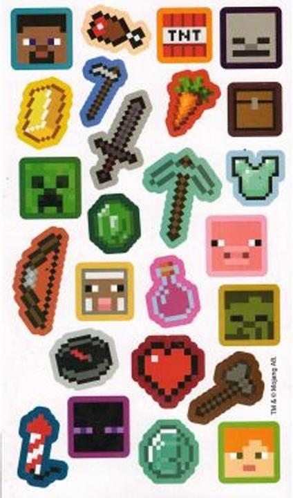 Minecraft Icone Adesivi Misura Confezione 25