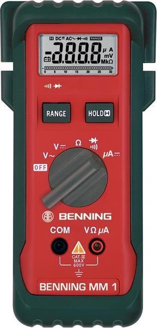 Immagine prodotto Benning Multimetro portatile digitale MM 1 K (CAT III 600V)