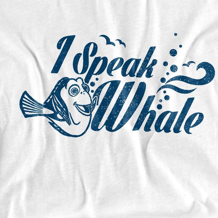 Actual product image Finding Nemo Unisex Adult I Speak Whale Dory T-Shirt (S)