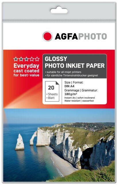 Immagine prodotto AGFAPHOTO Everyday Photo Inkjet Paper Glossy 180 g A 4 20 fogli (180 g/m², A4, 20 x)