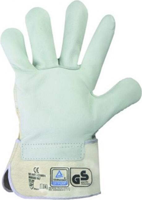 Actual product image Stronghand Glove CALCUTTA EN388 size 12 natural coloured cowhide double stitching rubberised cuff (12)