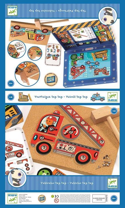 Actual product image Djeco Tap Tap Vehicles (Multilingual)