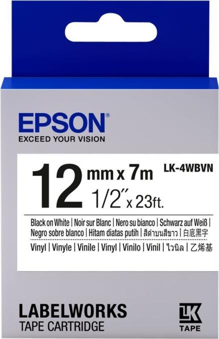 Epson LK-4WBVN Vinyl (1.20 cm, Schwarz)