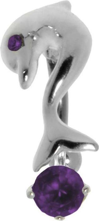 Bijouteria Bauchpiercing (Chirurgenstahl 316L, Silber 925, Zirkonia)