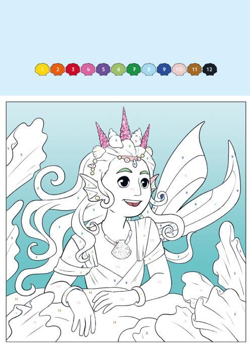 Image du produit Topp Livre de coloriage Peinture par numéros Sirènes