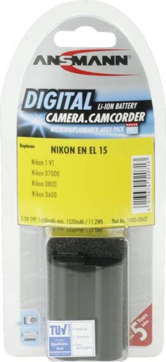 Actual product image Ansmann A-Nik EN EL 15 (Camera battery)