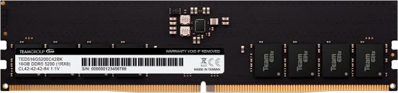 Actual product image Team Group RAM Team D5 5200 16GB CL42 Elite (1 x 16GB, 5200 MHz, DDR5 RAM, DIMM)