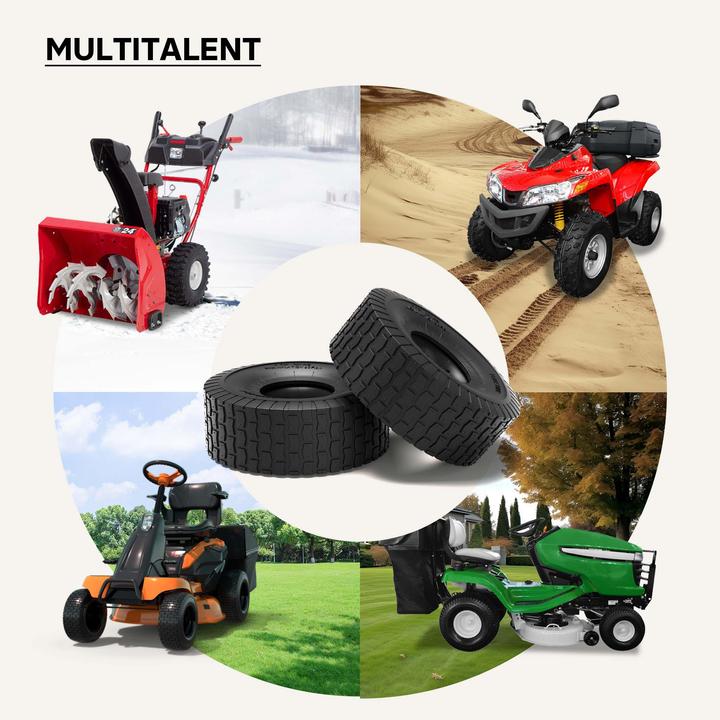 Immagine prodotto Wiltec Pneu pour tracteur à pelouse 15x6.00-6 4pr avec chambre à air et valve coudée tondeuse à gazon