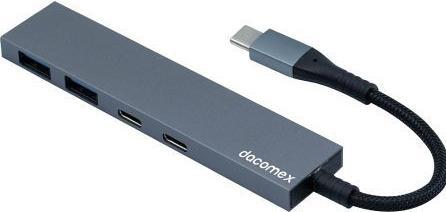 Produktbild Dacomex Hub USB HB604 Type-C to 2 x Type-A and 2 x Type-C (USB-C, 4 Ports)