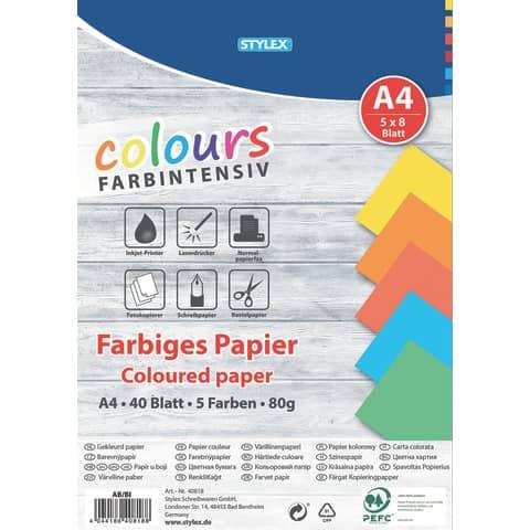 Actual product image Stylex Coloured paper (80 g/m², 40 x, A4)
