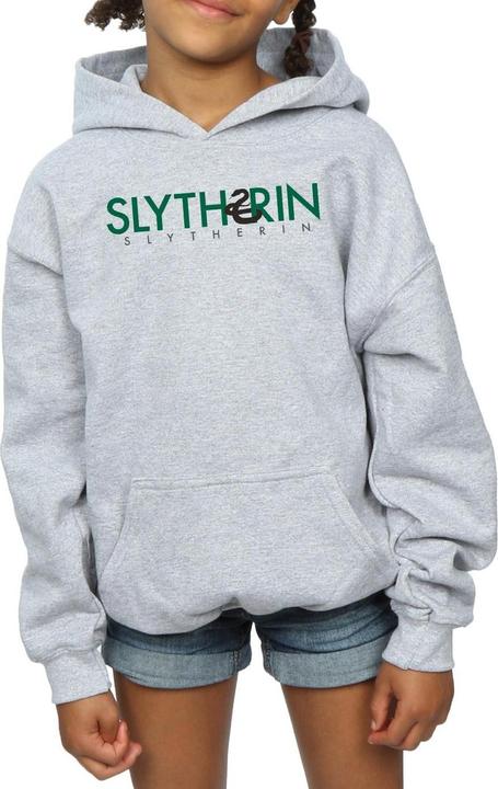 Actual product image Girls Slytherin Text Hoodie (140, 146)