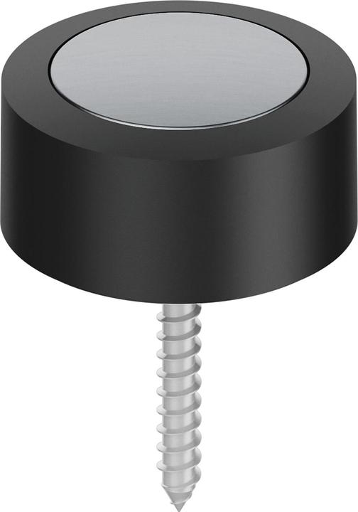 Actual product image FSB Floor door stop 38 3878 Ø 48 mm Height 24 mm Stainless steel matt Dowel mounting (1 Piece)