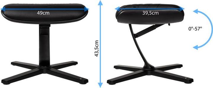 Produktbild noblechairs Fussstütze Echtleder