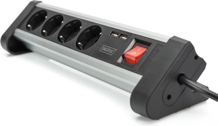 Actual product image Digitus Office socket strip (6 x, USB-A, 1.50 m)