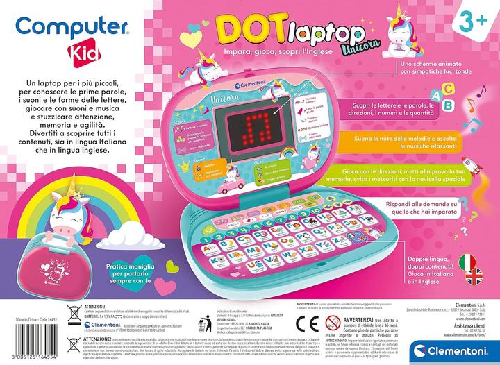 Actual product image Clementoni DOT Primo Laptop 3+ Unicorn (English, Italian)