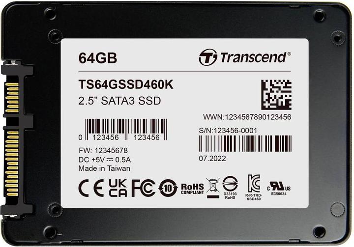 Produktbild Transcend 64 GB Interne mSATA SSD TS64GSSD460K-VS1 (64 GB, 2.5")