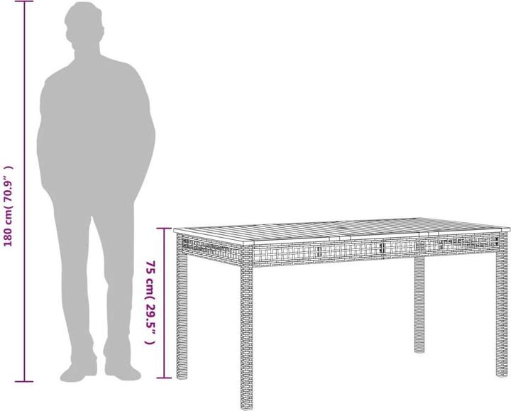 Produktbild VidaXL Gartentisch (80 cm)