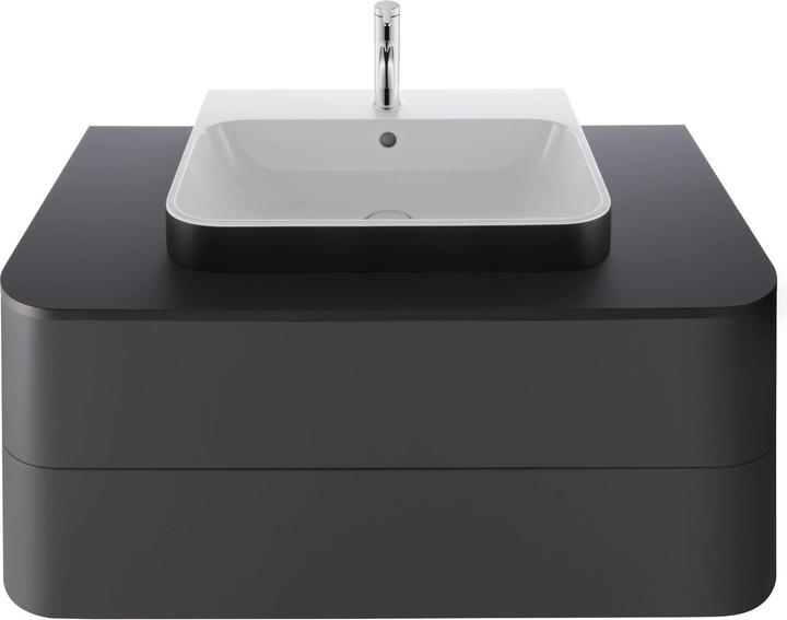 Produktbild Duravit Konsolenplatte mit Ausschnitt HappyD2+ 16 x 1000 x 550 mm Graphit supermatt HP031E08080