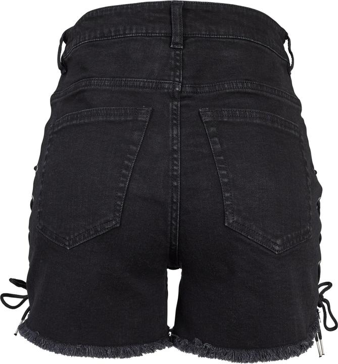 Urban Classics Ladies Highwaist Denim Lace Up Shorts