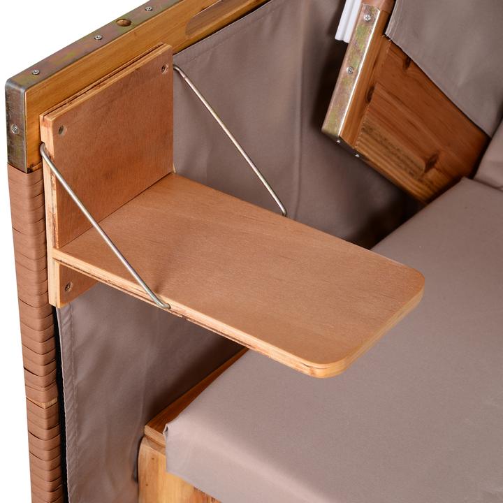 Actual product image Outsunny Beach chair with roof and cup holder