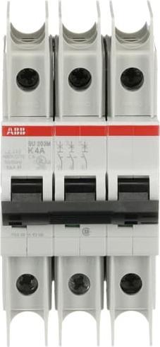 Produktbild ABB SU203M-K4 Sicherungsautomat K-Char., 10kA, 4A, 3P UL489