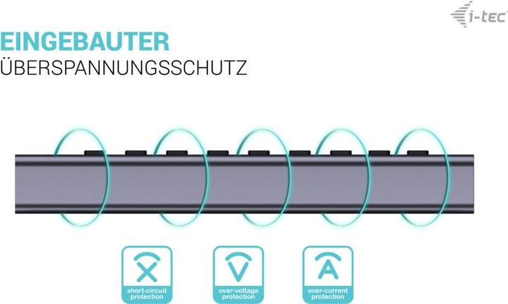 Produktbild i-tec Cachargehub9lan (USB-C, 9 Ports)