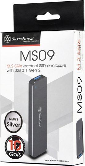 Actual product image Silverstone SST ext. M.2 housing SST-MS09S (M.2 2280, M.2 2260)