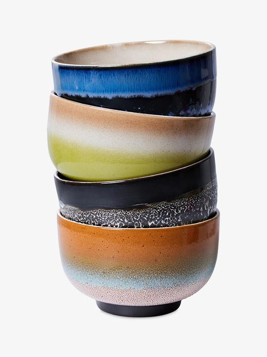 Actual product image HK Living 4-piece bowl 70S CERAMICS safari (13.50 cm, 4 x)