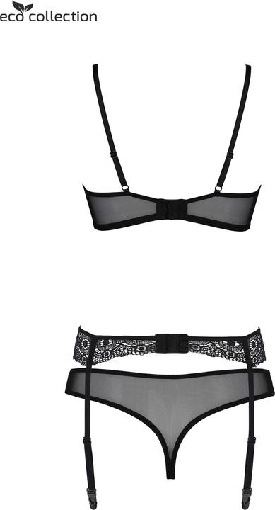 Immagine prodotto ECO Collection Set Reggiseno 3 Pezzi Zinnia Nero (XXL, 3XL)