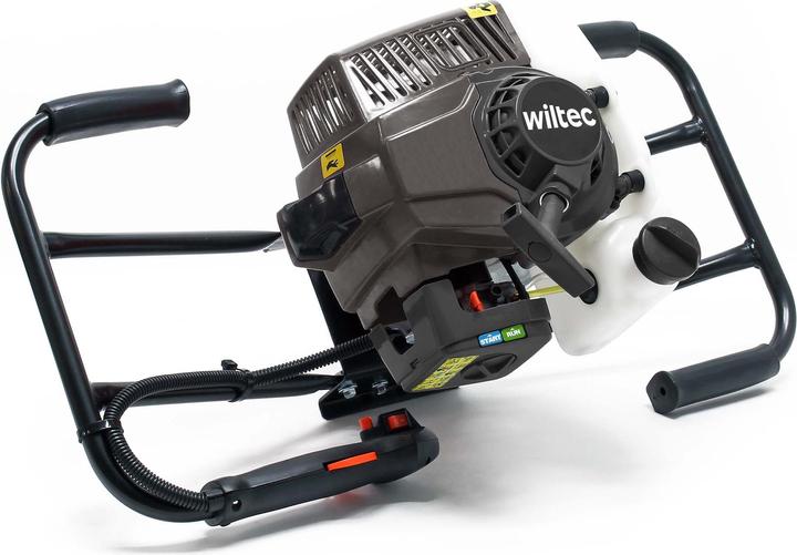 Actual product image Wiltec Ground Drill for 2 People with 63cc, 3HP and 2.2kW, Petrol Post Drill for Precise Drilling Results