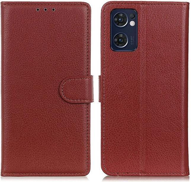 Actual product image MU Classic Litchi Leather Bookcover Series (OPPO Reno7 Z 5G)