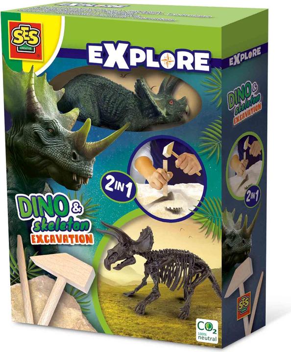 Immagine prodotto Ses Esplora Dino e Scheletro Scava 2in1 - Triceratopo
