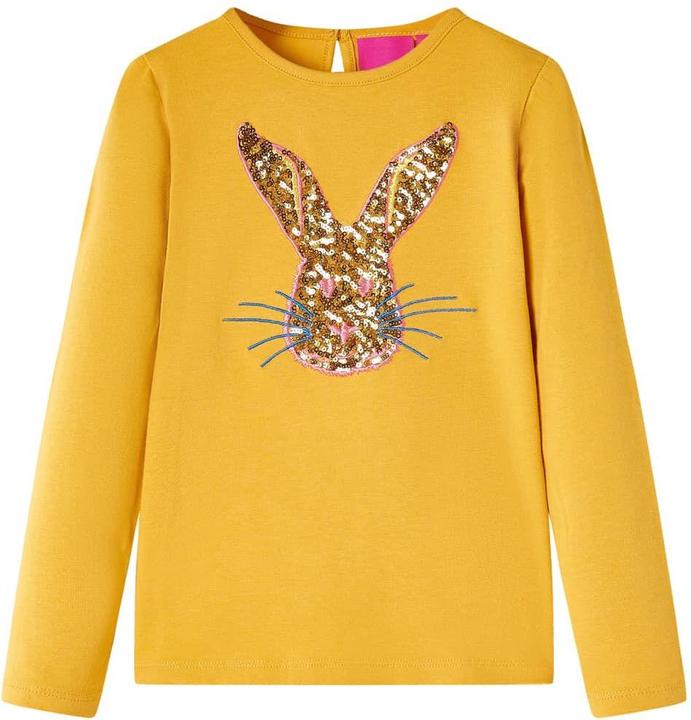 Image du produit VidaXL T-shirt manches longues enfant Ocre 128,Matière : 95% coton. 5 (128)