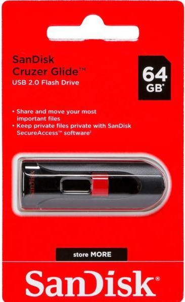 Immagine prodotto SanDisk Cruzer Glide (64 GB, USB-A, USB 2.0)
