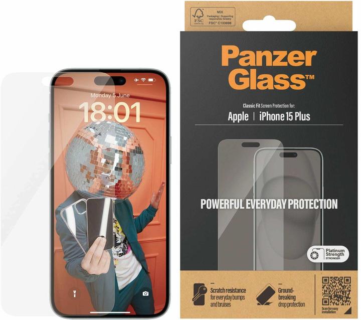 Immagine prodotto PanzerGlass Pellicola protettiva (1 Pezzo/i, Apple iPhone 15 Plus)