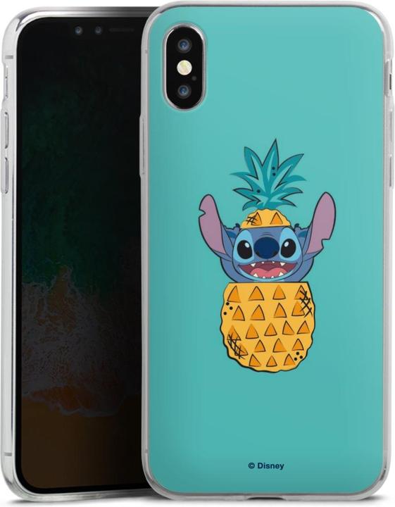 Produktbild DeinDesign Slim Case für Apple iPhone Xs Silikon Hülle Ultra Dünn Handyhülle Lilo & Stitch Ananas Disney (Apple iPhone XS)