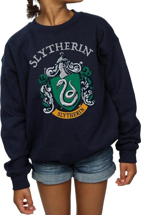 Actual product image Girls Slytherin Crest Sweatshirt (152, 158)