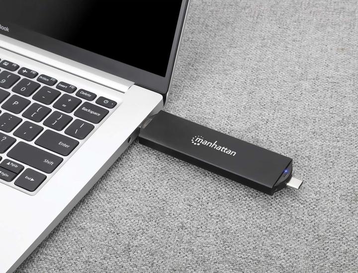 Actual product image Manhattan M.2 NVMe and SATA SSD USB hard drive enclosure (M.2 2230)