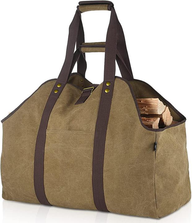 Produktbild Bonthee Brennholztasche aus Segeltuch (60 x 30 x 50 cm)